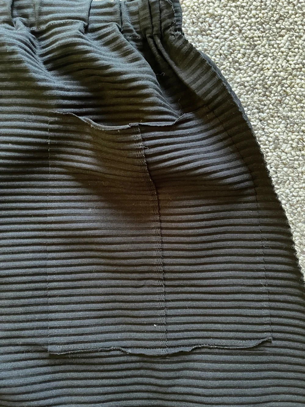 Issey Miyake Black Drop Crotch Shorts - Picture 5 of 6